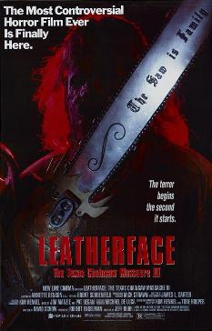 Cartel de Leatherface: The Texas Chainsaw Massacre III (1990)